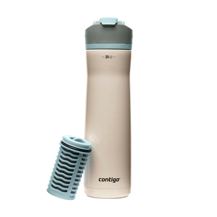Clybourn Chill Freeflow Filtration Stainless Steel Water Bottle with AUTOSEAL® Lid, 24oz