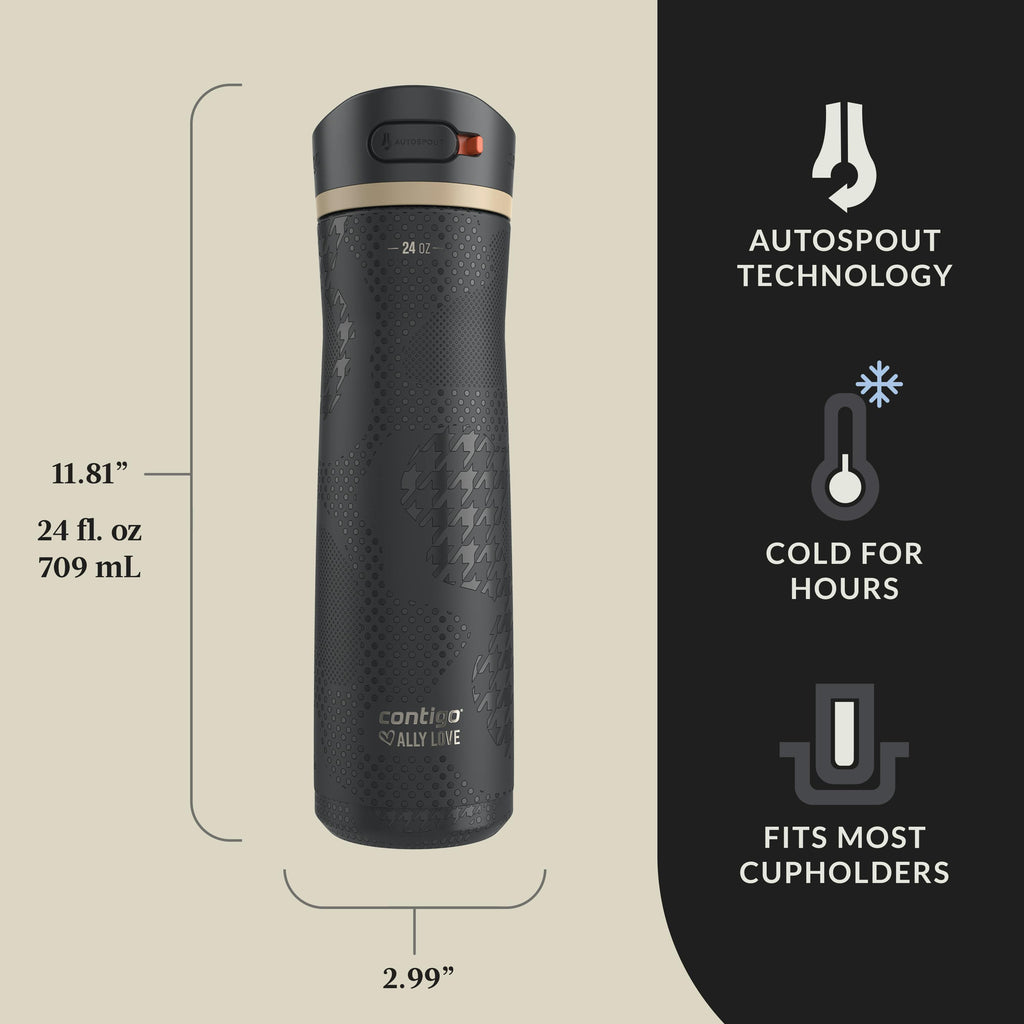 Contigo® x Ally Love Ashland Chill 2.0 Stainless Steel Water Bottle with AUTOSPOUT® Lid, 24oz