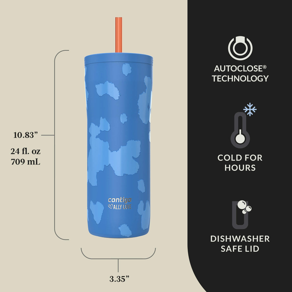 Contigo® x Ally Love Streeterville 2.0 Stainless Steel Tumbler with Straw, 24oz