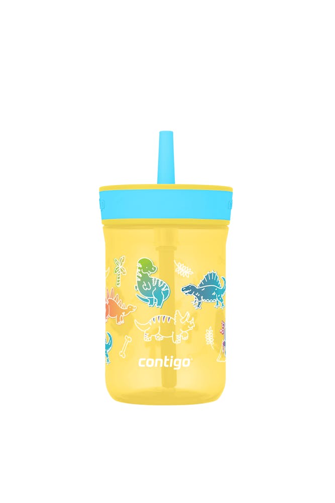 Contigo® Kids’ Leighton Straw Tumbler with Spill-Proof Leak-Proof Lid, 14oz 9NUf