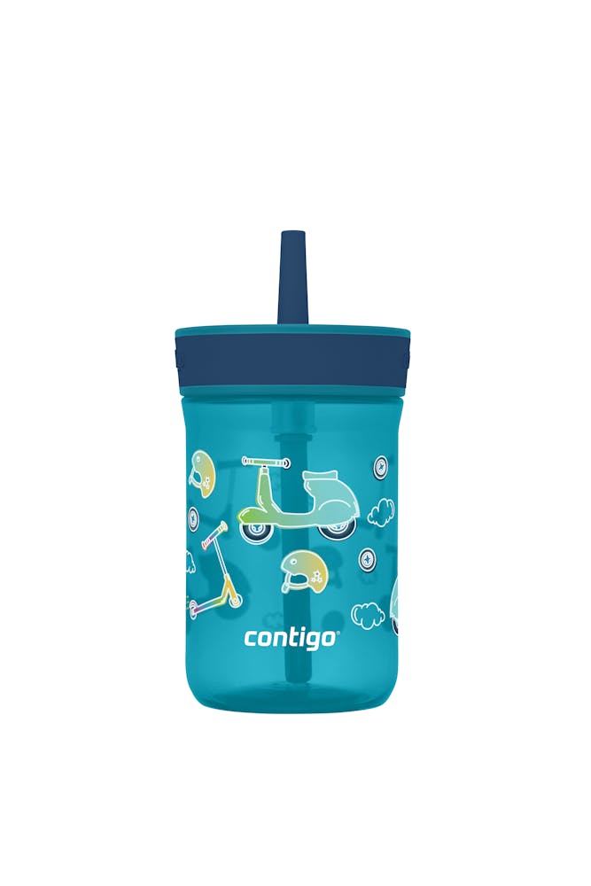 Contigo® Kids’ Leighton Straw Tumbler with Spill-Proof Leak-Proof Lid, 14oz Bc5o