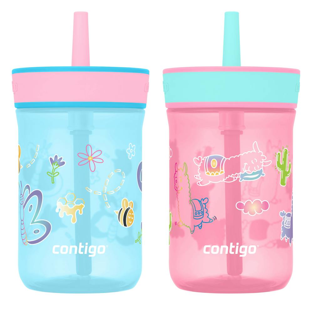 Contigo® Kids’ Leighton Straw Tumbler with Spill-Proof Leak-Proof Lid, 14oz 0woj