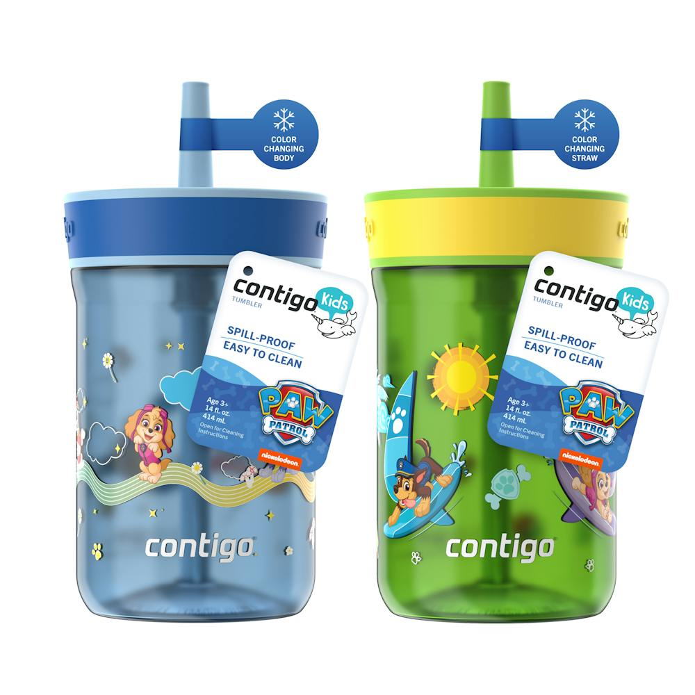 Contigo® Kids’ Leighton Straw Tumbler with Spill-Proof Leak-Proof Lid, 14oz PTAv