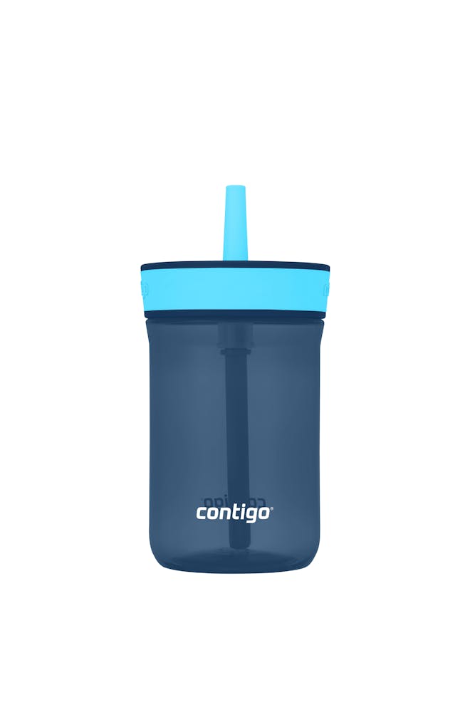 Contigo® Kids’ Leighton Straw Tumbler with Spill-Proof Leak-Proof Lid, 14oz 7ubx