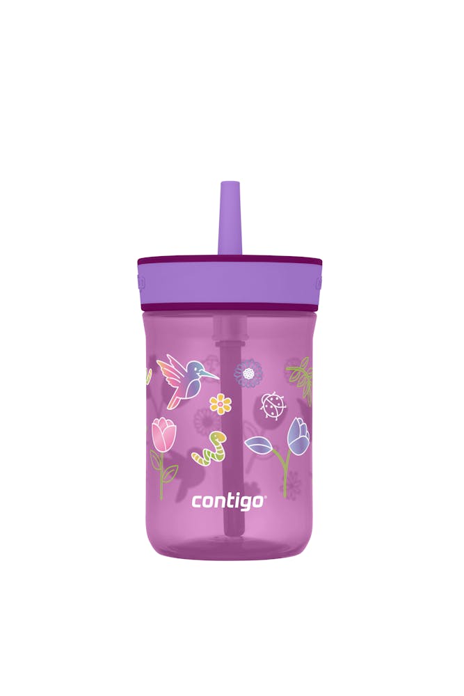 Contigo® Kids’ Leighton Straw Tumbler with Spill-Proof Leak-Proof Lid, 14oz OJlm