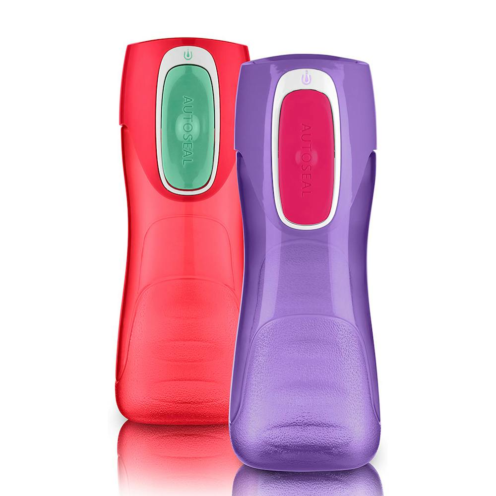 Contigo® Trekker Kids Water Bottle with AUTOSEAL® Lid, 14oz, 2-Pack VnW9