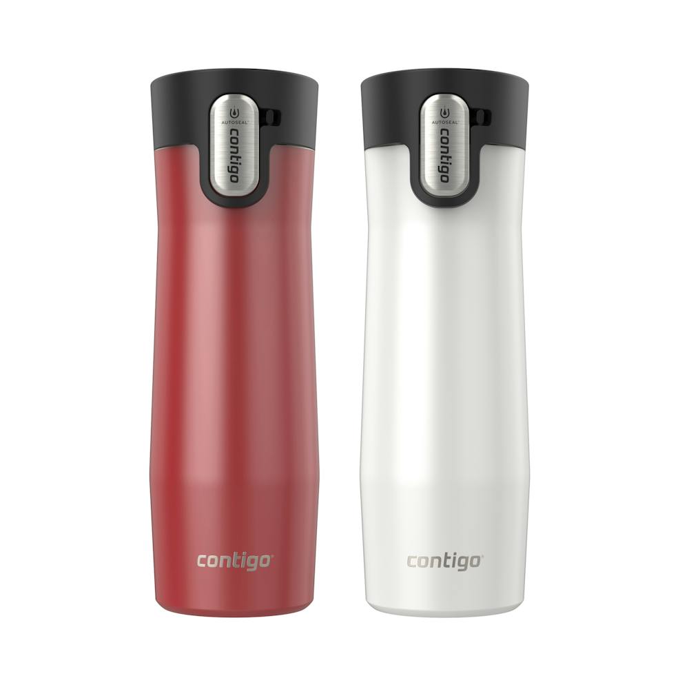 Contigo® AUTOSEAL® West Loop Vacuum-Insulated Stainless Steel Travel Mug with Easy-Clean Lid, 20 oz, 2-Pack rwAG