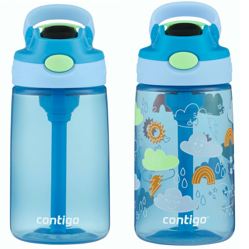 Contigo® Kids Water Bottle with Redesigned AUTOSPOUT® Straw, 14 oz, 2 pack NglF