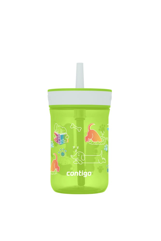 Contigo® Kids’ Leighton Straw Tumbler with Spill-Proof Leak-Proof Lid, 14oz gWj5